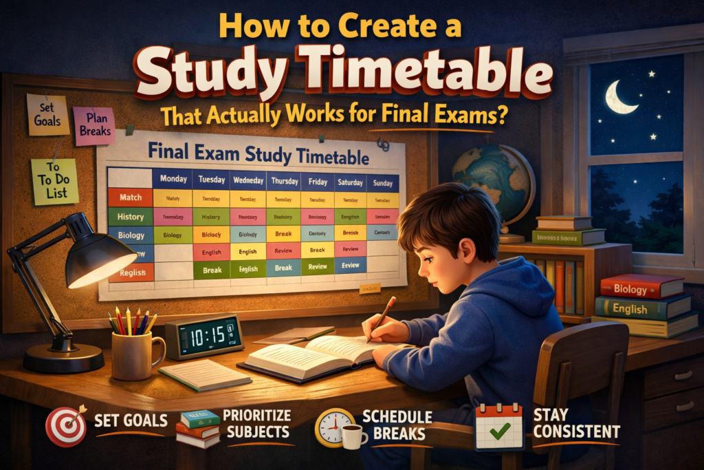 How to Create a Study Timetable That Actually Works for Final Exams?